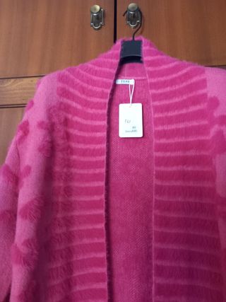 Chaqueta de punto rosa talla única