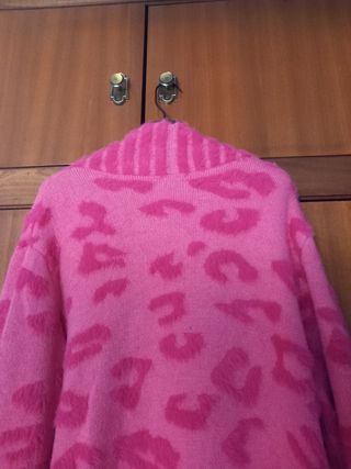 Chaqueta de punto rosa talla única