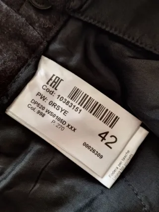 Pantaloni Dondup Lana Vergine Grigio