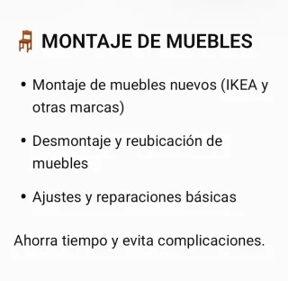 Electricista, montador de muebles etc... GRANADA