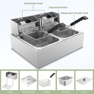 Friggitrice Doppia Inox 12L 3400W