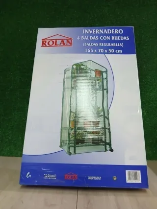 Invernadero 4 Baldas con ruedas 70x50x165cm