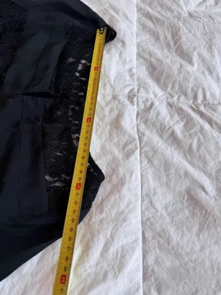 Abito Max&Co Seta Nero Pizzo Taglia S