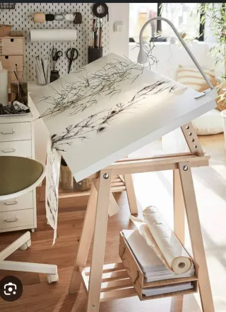 2 caballetes Ikea Finnvard madera,