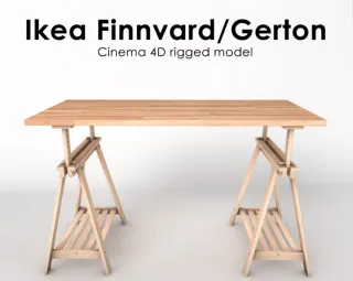 2 caballetes Ikea Finnvard madera,
