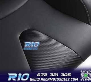ASIENTO DEPORTIVO SEMI BAQUET ESTILO RS CUERO NEGRO