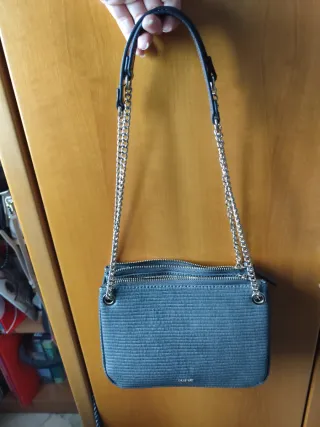 Borsa Parfois grigia con tracolla a catena