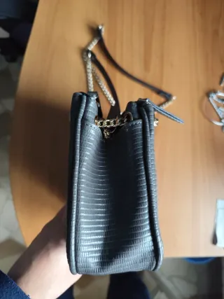 Borsa Parfois grigia con tracolla a catena