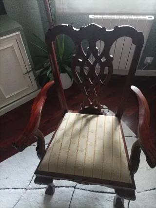Sillón Chippendale caoba