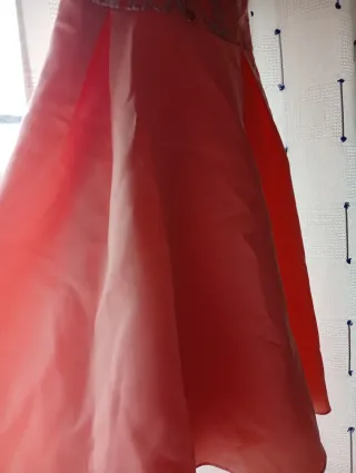 Vestido de cerimónia Salmão /dourado