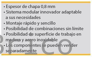 Conjunto Taller 3 Módulos S/Madera Azul Gris Edición Limitada