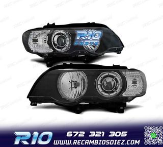 FAROS OJOS ANGEL LED NEGRO APTOS XENON BMW X5 E53 99-03