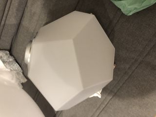 Lámpara de cristal blanco