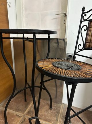 Mesa y Silla Ratán