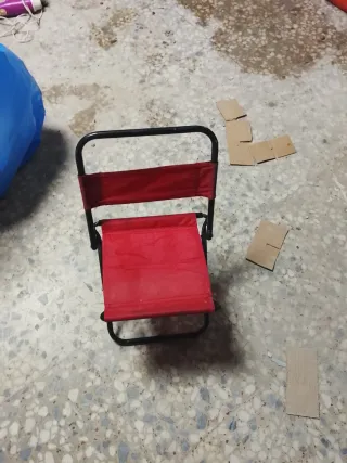 Sillita Plegable Playa Niños Roja