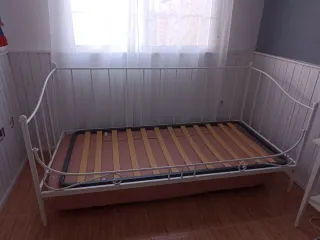 Somier d láminas sin patas y estructura cama divan