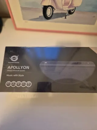 Altavoz Bluetooth Conceptronic APOLLYON dorado