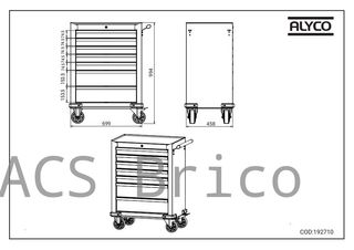 Carro Sin Herramientas 7 Cajones Alyco 192710