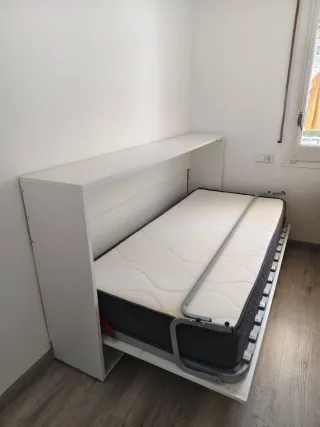 Cama abatible blanca 90 x 190