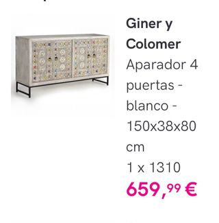 Aparador Giner y Colomer Madera de mango maciza
