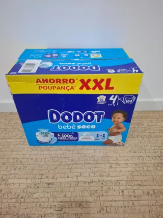 Fraldas Dodot Bebé Seco XXL T4 (164 unidades)