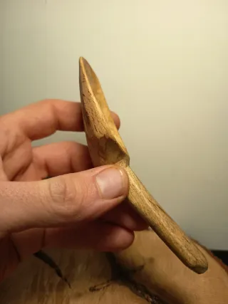 Cuchara de bolsillo en haya moteada