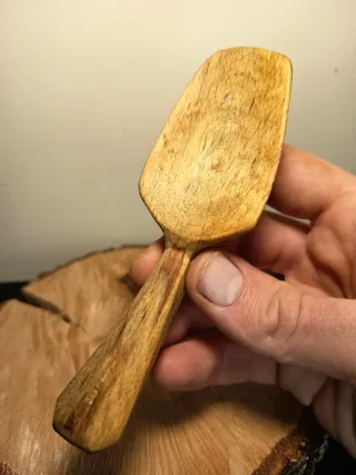 Cuchara de bolsillo en haya moteada