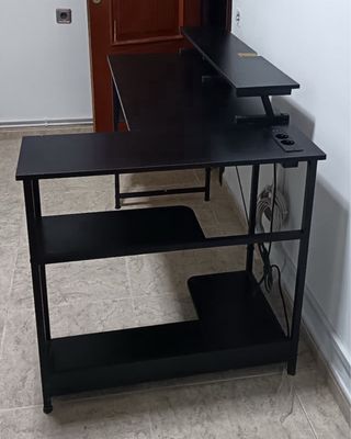 Mesa escritorio PC negra