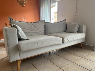 Sofá moderno gris claro económico