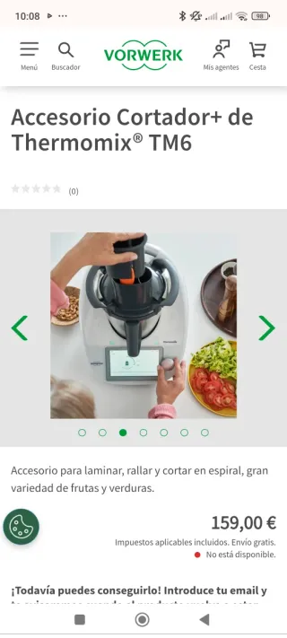 Cortador y Espiralizador Thermomix TM6/TM5