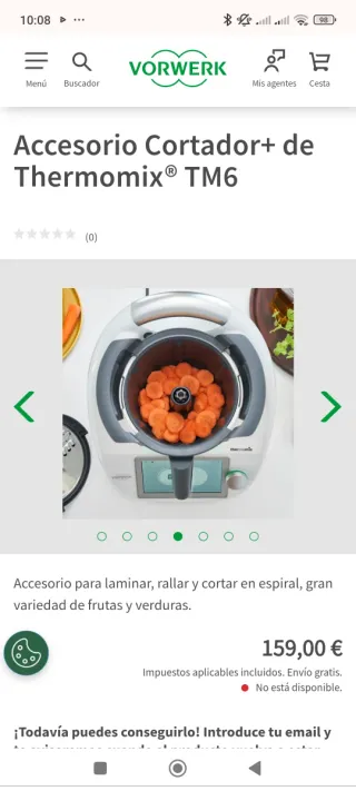 Cortador y Espiralizador Thermomix TM6/TM5