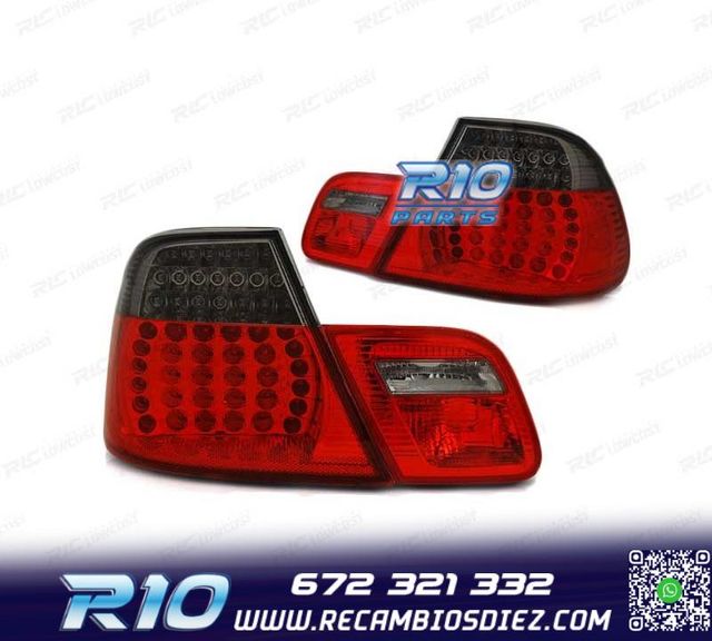 PILOTOS BMW E46 COUPE 03-07 LED ROJO AHUMADO LOOK M3