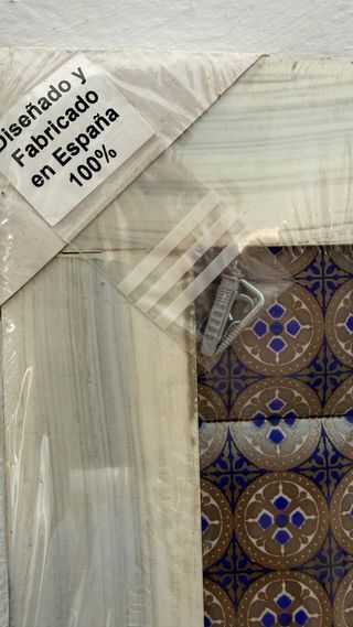 2 Espejos Decorativos Madera y Azulejo