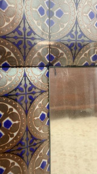 2 Espejos Decorativos Madera y Azulejo