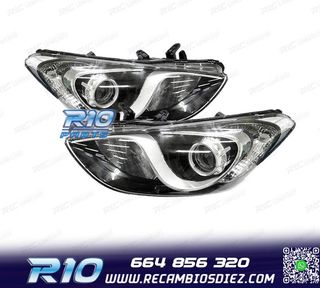 FAROS PARA HYUNDAI I30 12- INTERIOR CROMO NEGRO