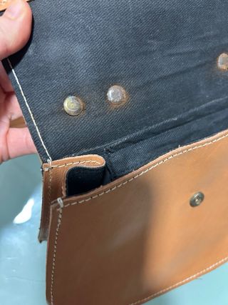 Bolso de piel color cuero