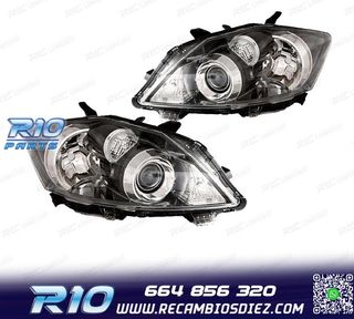 FAROS PARA TOYOTA AURIS 10-13 XENON FONDO NEGRO