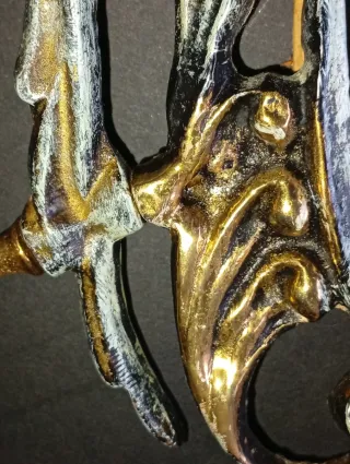 Espejo de tocador antiguo de Bronce estilo Rococó