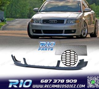 SPOILER LIP FRONTAL DELANTERO AUDI A4 S LINE 00-04 + REJILLA