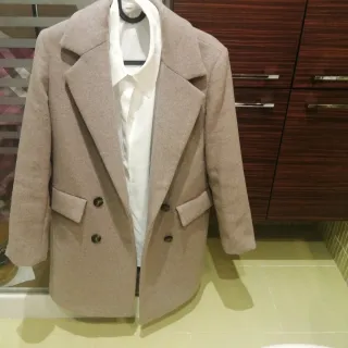 Abrigo Mango Lana Beige Nuevo