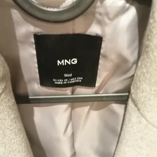 Abrigo Mango Lana Beige Nuevo