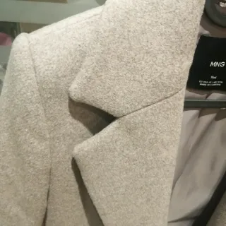 Abrigo Mango Lana Beige Nuevo