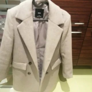 Abrigo Mango Lana Beige Nuevo