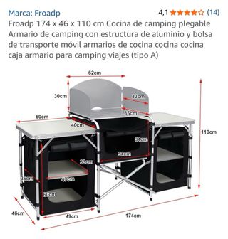 Hornilla Camping Campart 2 fuegos + mueble cocina