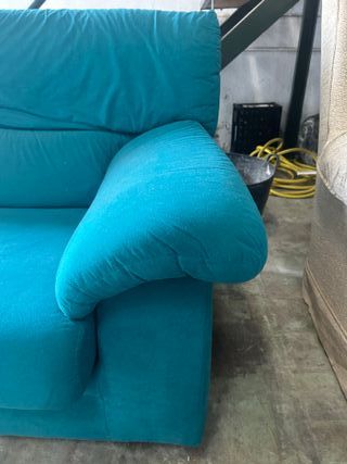 SOFÁ (SEGUNDA-MANO) AZUL TURQUESA 2 PLAZAS