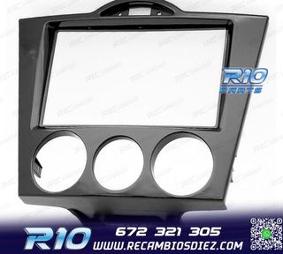 MARCO NEGRO BRILLO RADIO 2-DIN PARA MAZDA RX-8 03-08 AIRE AC