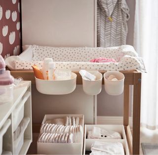 Cambiador bebé madera y colchoneta