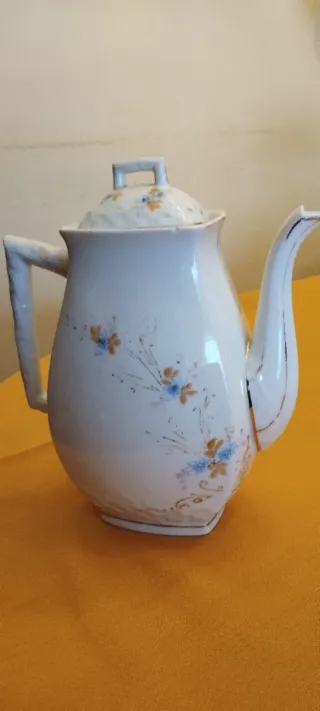 Cafetera porcelana floral vintage