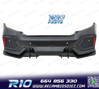 PARAGOLPES TRASERO HONDA CIVIC 16- LOOK TYPE R