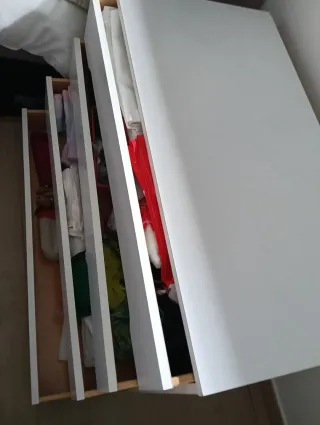 Cajonera blanca multiusos de madera